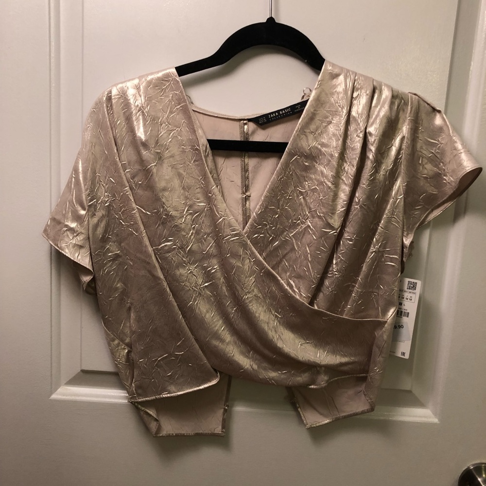 Gold wrap top